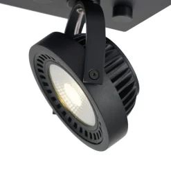 QAZQA Professional Led-Strahler|Led-Deckenleuchten*Moderner Aufbaustrahler schwarz inkl. dimmbarer LED - Apollo