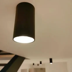 QAZQA Schlafzimmerlampen|Küchenlampen*Moderner Aufbaustrahler Schwarz 5,5cm GU10 50mm - Tuba