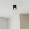QAZQA Deckenstrahler|Aufbaustrahler*Moderner Aufbaustrahler schwarz GU10 50mm - Tubo