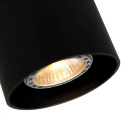 QAZQA Deckenstrahler|Aufbaustrahler*Moderner Aufbaustrahler schwarz GU10 50mm - Tubo