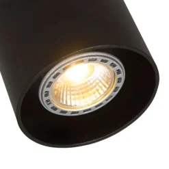 QAZQA Deckenstrahler|Aufbaustrahler*Moderner Aufbaustrahler schwarz GU10 50mm - Tubo