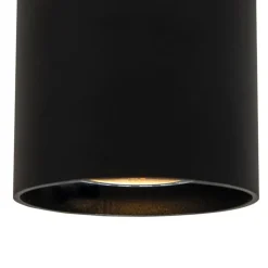 QAZQA Deckenstrahler|Aufbaustrahler*Moderner Aufbaustrahler schwarz GU10 50mm - Tubo