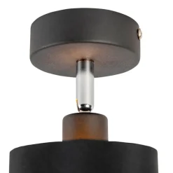 QAZQA Wandstrahler|Deckenstrahler*Moderner Aufbaustrahler schwarz neigbar - Lofty