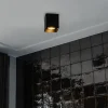 QAZQA Wandstrahler|Deckenstrahler*Moderner Aufbaustrahler Schwarz GU10 50mm - Qubo