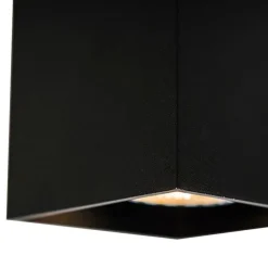 QAZQA Wandstrahler|Deckenstrahler*Moderner Aufbaustrahler Schwarz GU10 50mm - Qubo