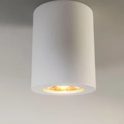 QAZQA Deckenstrahler|Aufbaustrahler*Moderner Aufbaustrahler Weiß 7,5cm GU10 50mm - Tuba