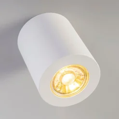 QAZQA Deckenstrahler|Aufbaustrahler*Moderner Aufbaustrahler Weiß 7,5cm GU10 50mm - Tuba