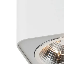QAZQA Deckenstrahler|Aufbaustrahler*Moderner Aufbaustrahler weiß quadratisch GU10 111mm - Boxer