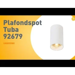 QAZQA Deckenstrahler|Aufbaustrahler*Moderner Aufbaustrahler weiß 5,5 cm GU10 50 mm - Tuba