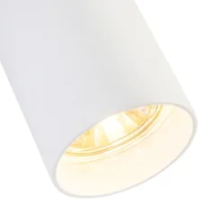 QAZQA Deckenstrahler|Aufbaustrahler*Moderner Aufbaustrahler weiß 5,5 cm GU10 50 mm - Tuba