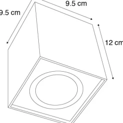 QAZQA Wandstrahler|Deckenstrahler*Moderner Aufbaustrahler weiß verstellbar - Quadro 1 Up