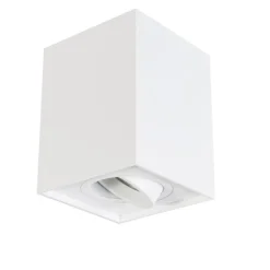 QAZQA Wandstrahler|Deckenstrahler*Moderner Aufbaustrahler weiß verstellbar - Quadro 1 Up