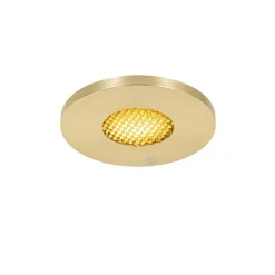 QAZQA Außenstrahler|Einbaustrahler*Moderner Badezimmer-Einbaustrahler Gold IP54 – Shed Honey