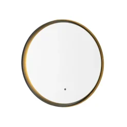 QAZQA Badezimmerlampen|Spiegel Mit Beleuchtung*Moderner Badezimmerspiegel schwarz inkl. LED und Touchdimmer - Pim