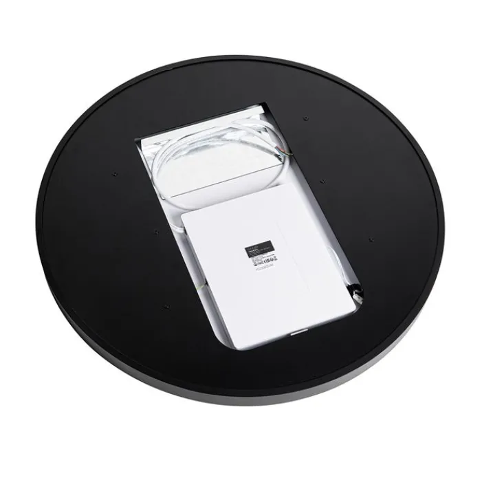 QAZQA Badezimmerlampen|Spiegel Mit Beleuchtung*Moderner Badezimmerspiegel schwarz inkl. LED und Touchdimmer - Pim