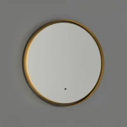 QAZQA Badezimmerlampen|Spiegel Mit Beleuchtung*Moderner Badezimmerspiegel schwarz inkl. LED und Touchdimmer - Pim