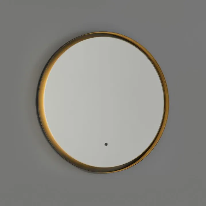 QAZQA Badezimmerlampen|Spiegel Mit Beleuchtung*Moderner Badezimmerspiegel schwarz inkl. LED und Touchdimmer - Pim