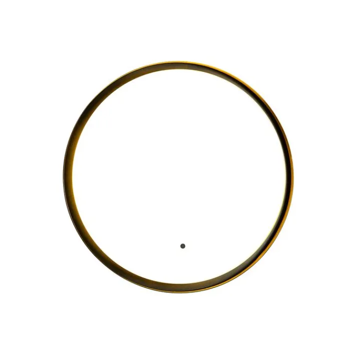 QAZQA Badezimmerlampen|Spiegel Mit Beleuchtung*Moderner Badezimmerspiegel schwarz inkl. LED und Touchdimmer - Pim