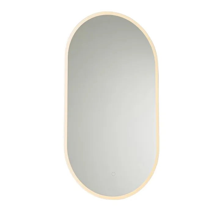 QAZQA Badezimmerlampen|Spiegel Mit Beleuchtung*Moderner Badezimmerspiegel inkl. LED und Touchdimmer - Bouwina