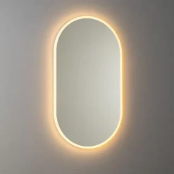 QAZQA Badezimmerlampen|Spiegel Mit Beleuchtung*Moderner Badezimmerspiegel inkl. LED und Touchdimmer - Bouwina