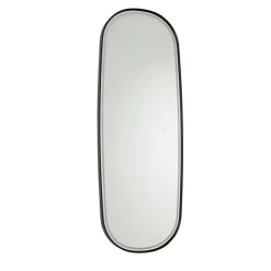 QAZQA Badezimmerlampen|Spiegel Mit Beleuchtung*Moderner Badezimmerspiegel schwarz inkl. LED und Touchdimmer - Geraldien