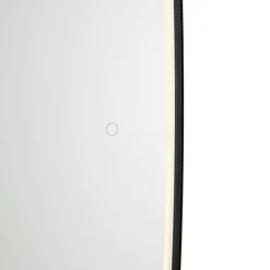 QAZQA Badezimmerlampen|Spiegel Mit Beleuchtung*Moderner Badezimmerspiegel schwarz inkl. LED und Touchdimmer - Geraldien