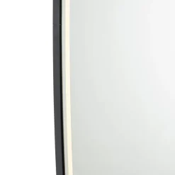 QAZQA Badezimmerlampen|Spiegel Mit Beleuchtung*Moderner Badezimmerspiegel schwarz inkl. LED und Touchdimmer - Geraldien