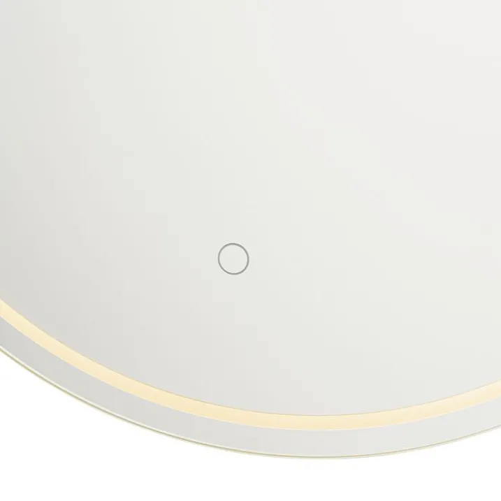 QAZQA Badezimmerlampen|Spiegel Mit Beleuchtung*Moderner Badezimmerspiegel 60 cm inkl. LED und Touchdimmer - Sebas