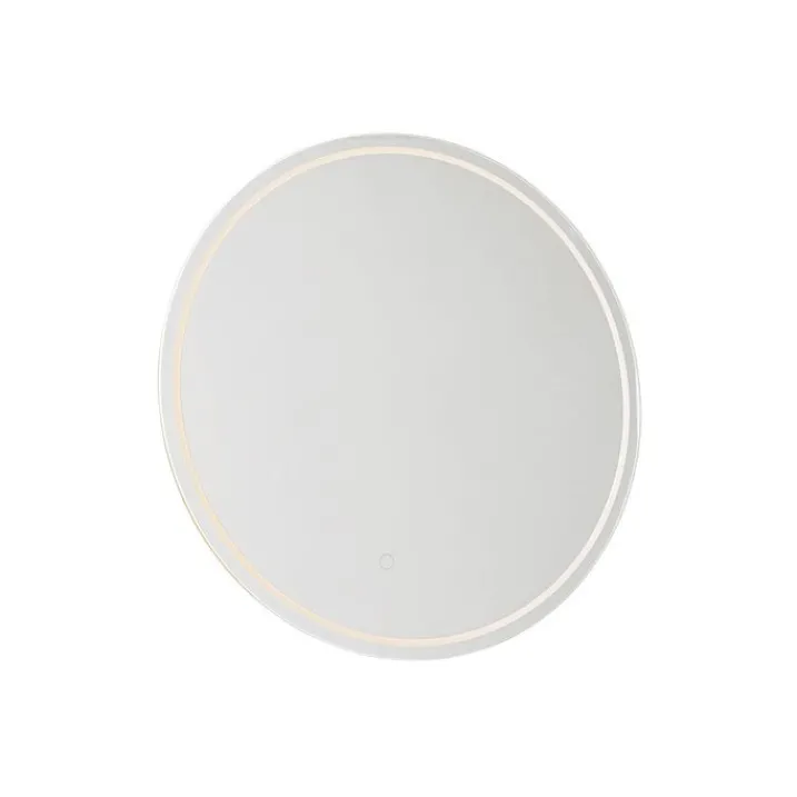 QAZQA Badezimmerlampen|Spiegel Mit Beleuchtung*Moderner Badezimmerspiegel 60 cm inkl. LED und Touchdimmer - Sebas