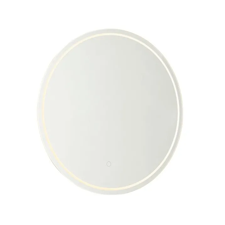 QAZQA Badezimmerlampen|Spiegel Mit Beleuchtung*Moderner Badezimmerspiegel 60 cm inkl. LED und Touchdimmer - Sebas