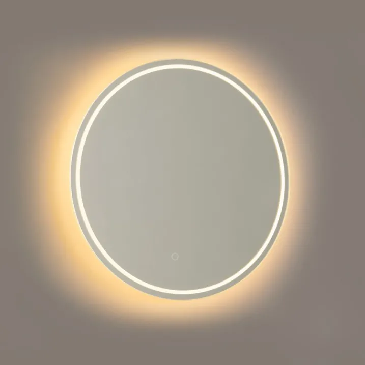 QAZQA Badezimmerlampen|Spiegel Mit Beleuchtung*Moderner Badezimmerspiegel 60 cm inkl. LED und Touchdimmer - Sebas