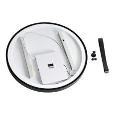 QAZQA Badezimmerlampen|Spiegel Mit Beleuchtung*Moderner Badezimmerspiegel schwarz inkl. LED und Touchdimmer - Pien