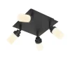 QAZQA Badezimmerlampen|Deckenstrahler*Moderner Badezimmerspot schwarz 4-Licht IP44 - Japie
