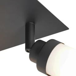 QAZQA Badezimmerlampen|Deckenstrahler*Moderner Badezimmerspot schwarz 4-Licht IP44 - Japie