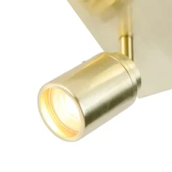 QAZQA Badezimmerlampen|Deckenstrahler*Moderner Badspot Messing quadratisch 2-flammig IP44 - Ducha