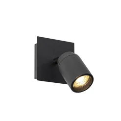 QAZQA Badezimmerlampen|Deckenstrahler*Moderner Badspot schwarz quadratisch IP44 - Ducha