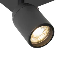 QAZQA Badezimmerlampen|Deckenstrahler*Moderner Badspot schwarz quadratisch IP44 - Ducha