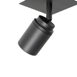 QAZQA Badezimmerlampen|Deckenstrahler*Moderner Badspot schwarz quadratisch IP44 - Ducha