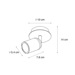 QAZQA Gartenbeleuchtung|Badezimmerlampen*Moderner Badstrahler Messing IP44 - Ducha