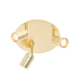 QAZQA Gartenbeleuchtung|Badezimmerlampen*Moderner Badstrahler Messing 3-flammig IP44 - Ducha