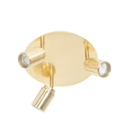 QAZQA Gartenbeleuchtung|Badezimmerlampen*Moderner Badstrahler Messing 3-flammig IP44 - Ducha