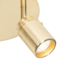 QAZQA Gartenbeleuchtung|Badezimmerlampen*Moderner Badstrahler Messing 3-flammig IP44 - Ducha