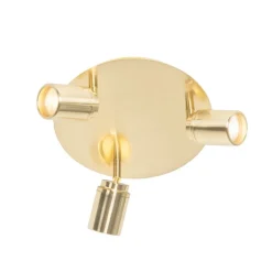 QAZQA Gartenbeleuchtung|Badezimmerlampen*Moderner Badstrahler Messing 3-flammig IP44 - Ducha