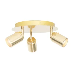 QAZQA Gartenbeleuchtung|Badezimmerlampen*Moderner Badstrahler Messing 3-flammig IP44 - Ducha