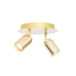 QAZQA Gartenbeleuchtung|Badezimmerlampen*Moderner Badstrahler Messing 2-flammig IP44 - Ducha