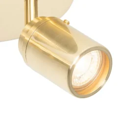 QAZQA Gartenbeleuchtung|Badezimmerlampen*Moderner Badstrahler Messing 2-flammig IP44 - Ducha