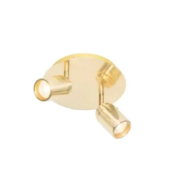 QAZQA Gartenbeleuchtung|Badezimmerlampen*Moderner Badstrahler Messing 2-flammig IP44 - Ducha