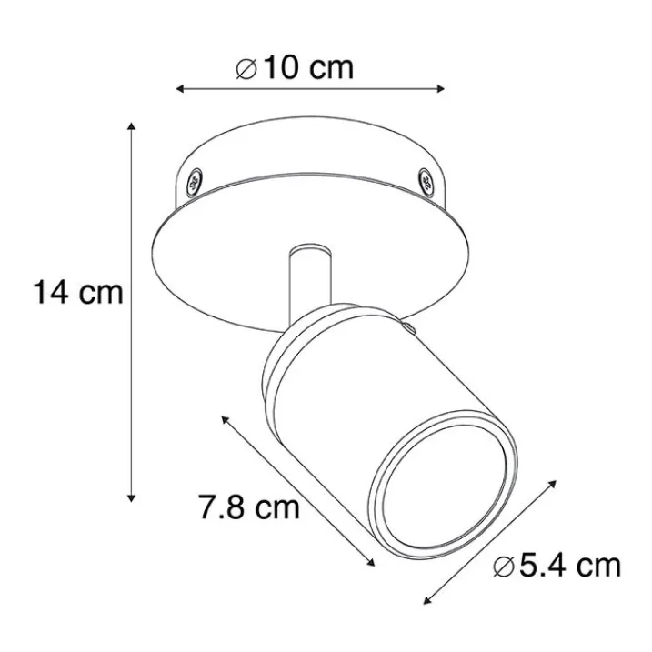 QAZQA Gartenbeleuchtung|Badezimmerlampen*Moderner Badstrahler schwarz IP44 - Ducha