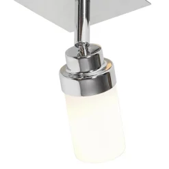 QAZQA Badezimmerlampen|Deckenstrahler*Moderner Badstrahler Stahl 2-flammig IP44 - Japie