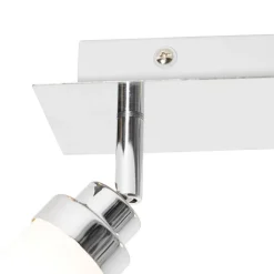 QAZQA Badezimmerlampen|Deckenstrahler*Moderner Badstrahler Stahl 2-flammig IP44 - Japie